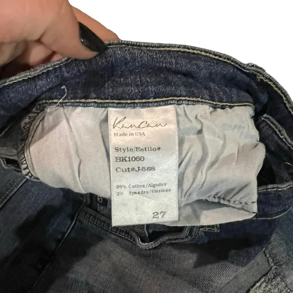 Kancan Women’s Distressed Low Rise Boyfriend Stretch Cropped Jean Size 27 - Picture 7 of 8